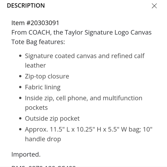 Coach Taylor Shoulder Bag In Signature Canvas - Picture 5 of 13